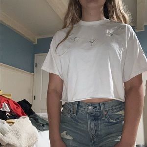 Brandy cropped tee